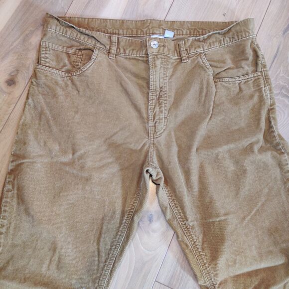 JC Penney (jcp) Corduroy Pants Men's TAG 36X32 (36x30) Slim Straight Brown Tan - Picture 3 of 14